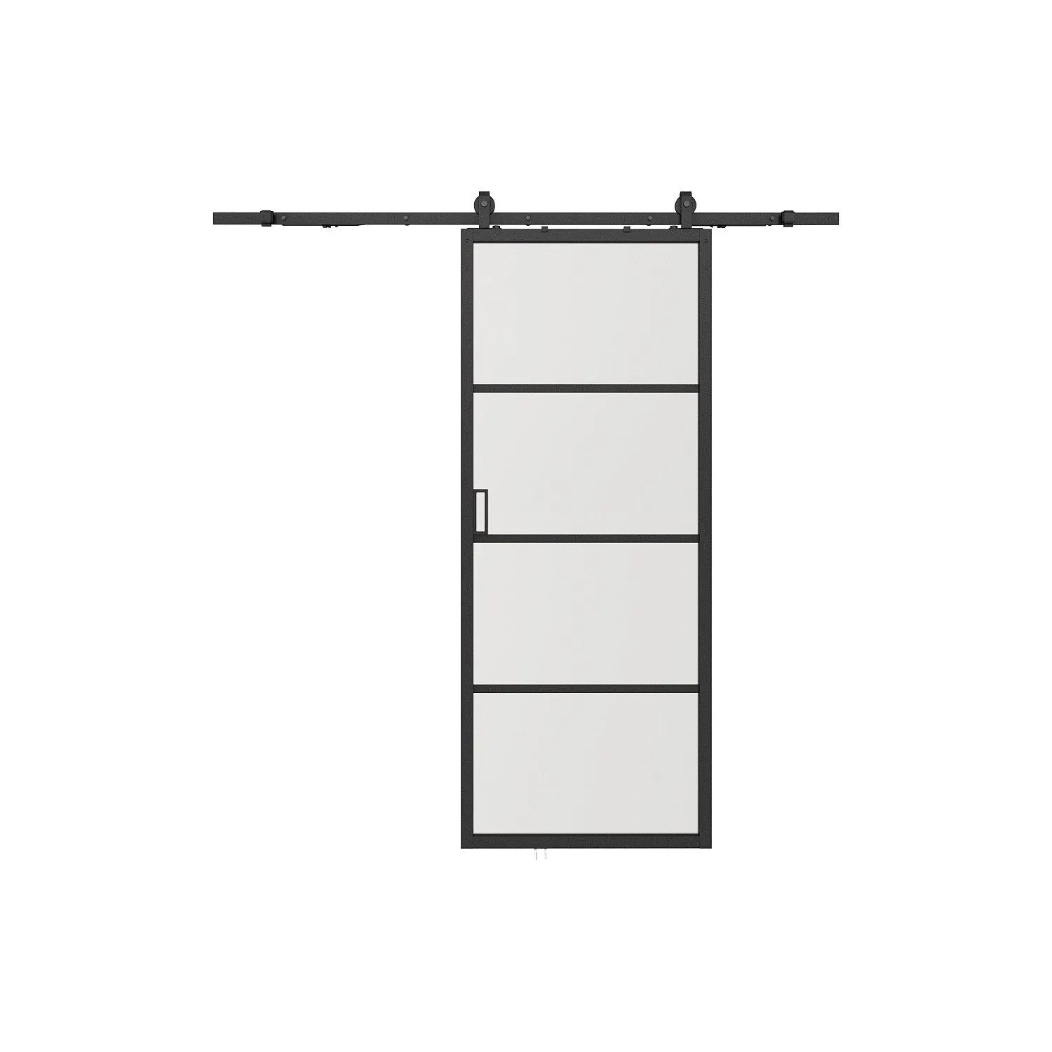 Vente-unique Schiebetür Sinca Schwarz 93 cm