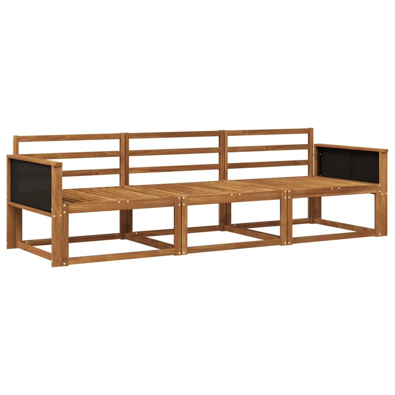 vidaXL Outdoor-Sofagarnitur 3 Stk Natur Massivholz Akazie 3382292