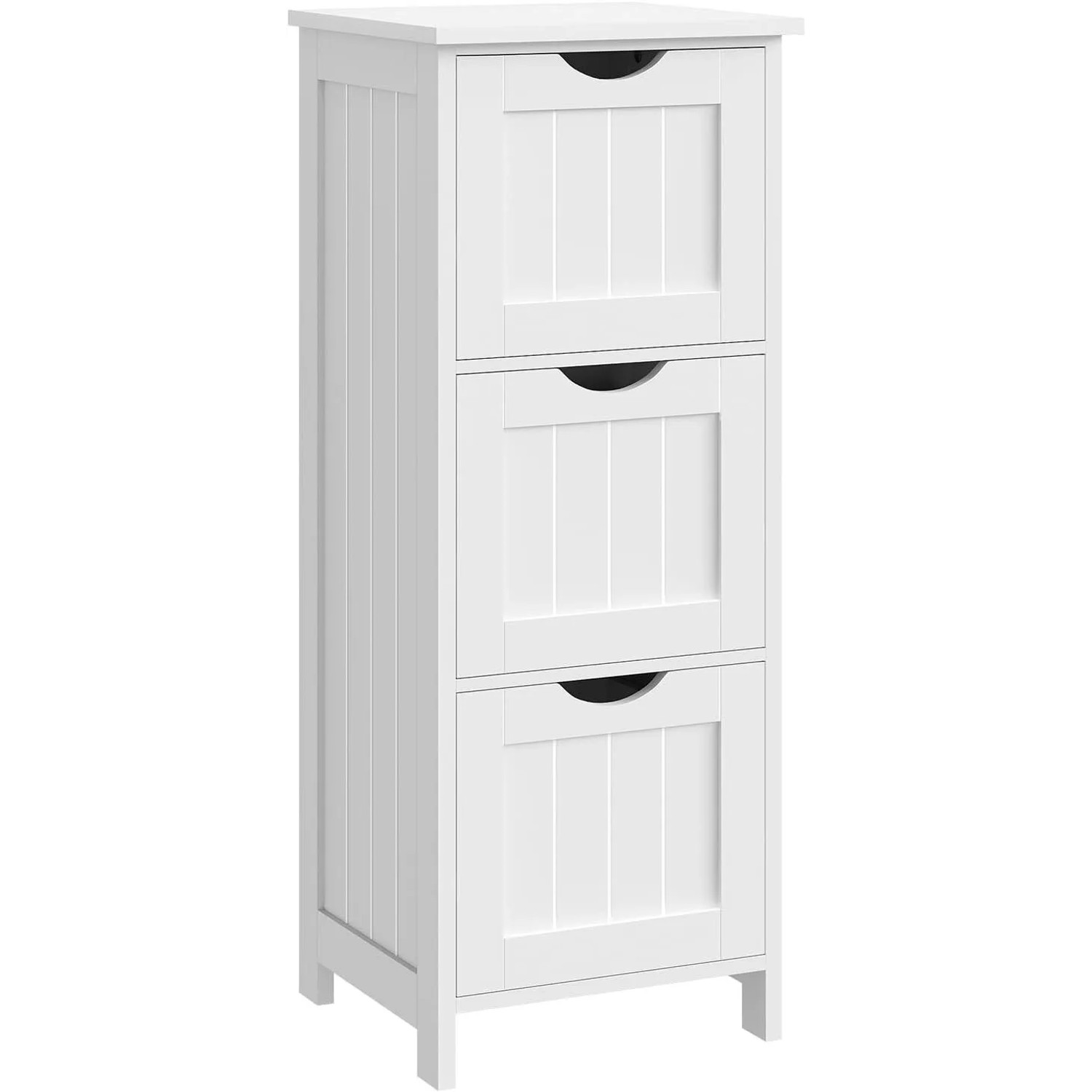 WOLTU Kommode Badezimmerschrank mit 3 Schubladen Mehrzweckschrank 32x81x30 cm