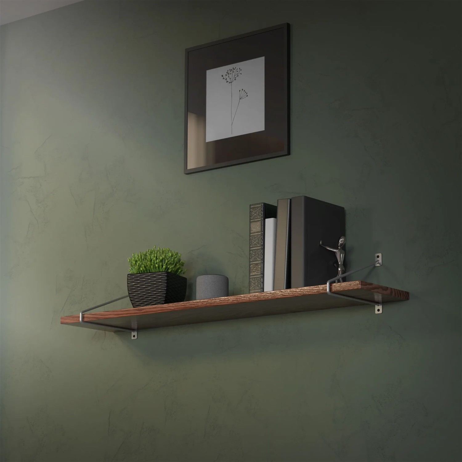 ML-Design Regalhalterung, 4er Set, 265 mm, Silber, Stahl, Haarnadel-Design für schwebende Regale.