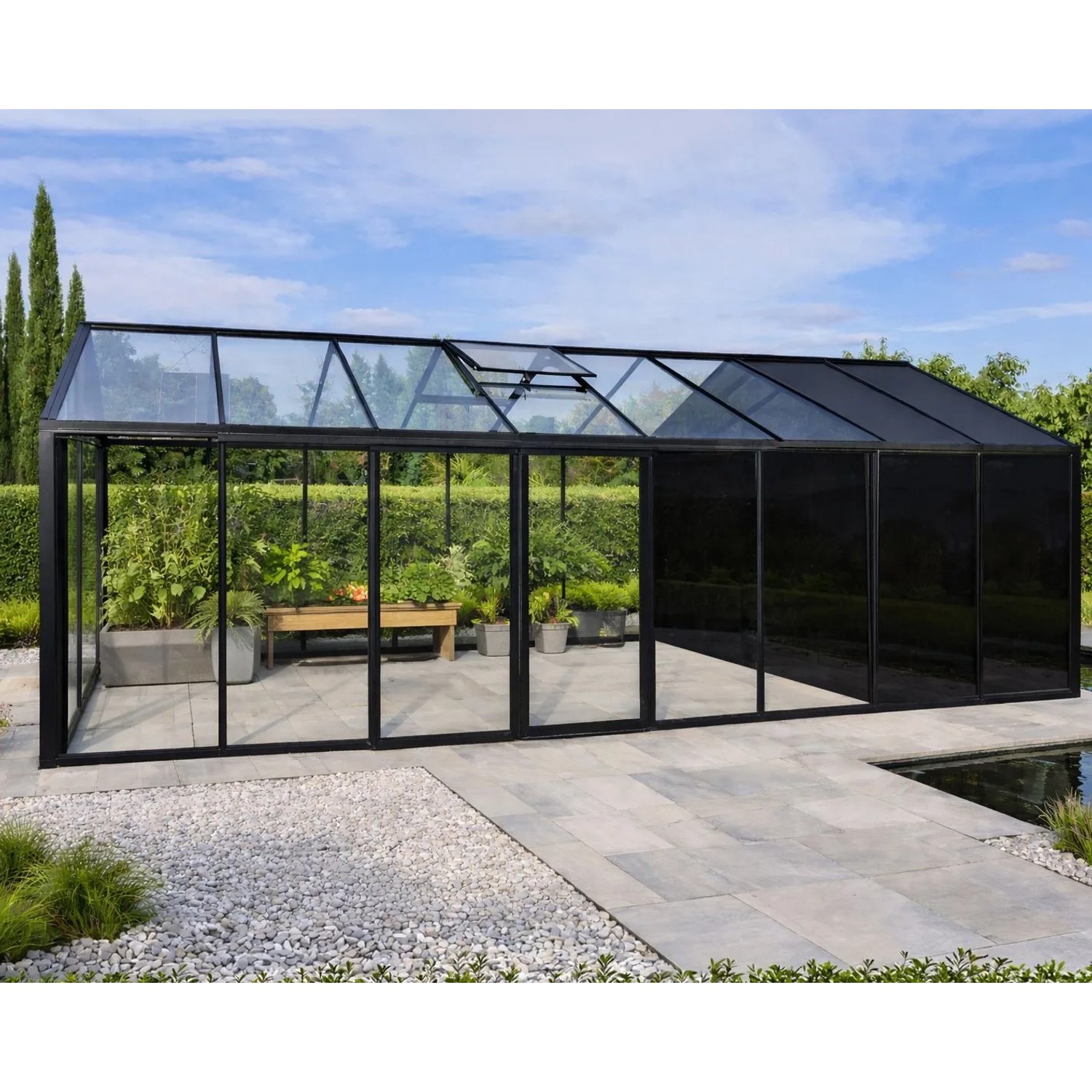Bloomcabin Premium-Qualität Gewächshaus Klassik mit Grossem Integriertem Stauraum GHCLS7