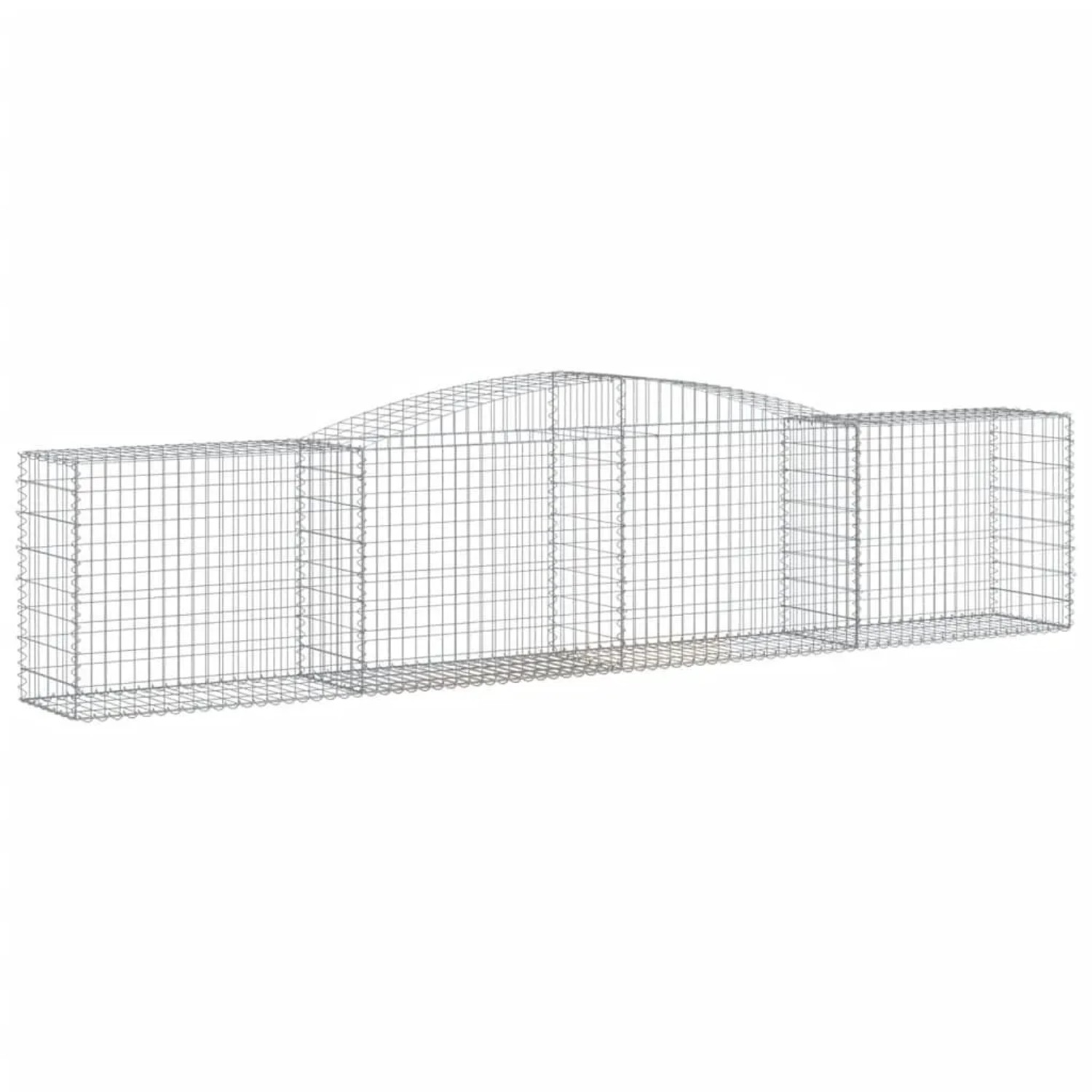 vidaXL Gabionen mit Hochbogen 8 Stk 400x50x80/100cm Verzinktes Eisen 3146989