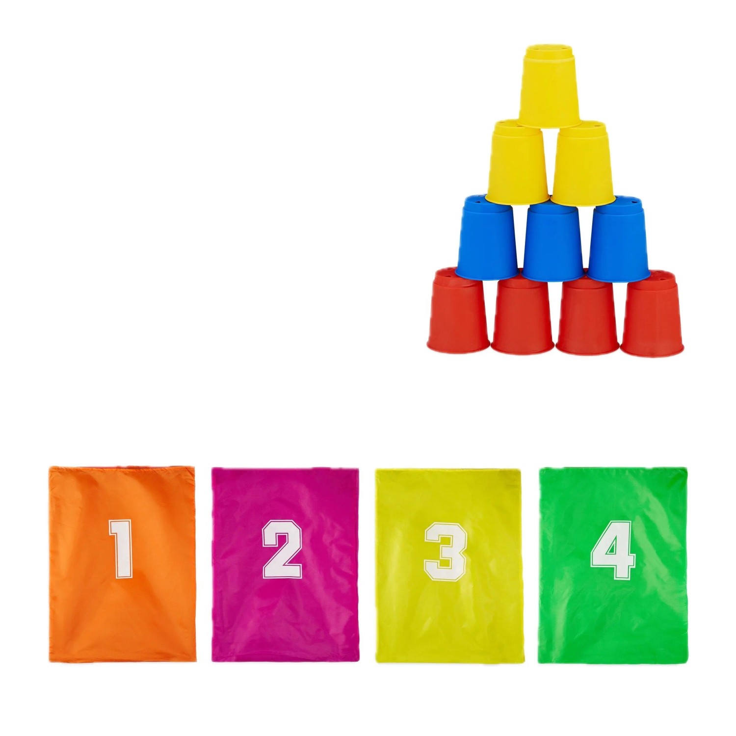 Relaxdays Kinderparty Spieleset Polyester PP Bunt 3 in 1 0,6 kg