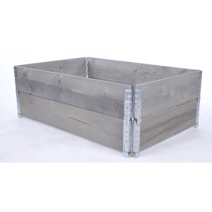 PROREGAL Hochbeetkisten GrowBox HxBxT 40x120x80cm 2 Ebenen Holz Grau