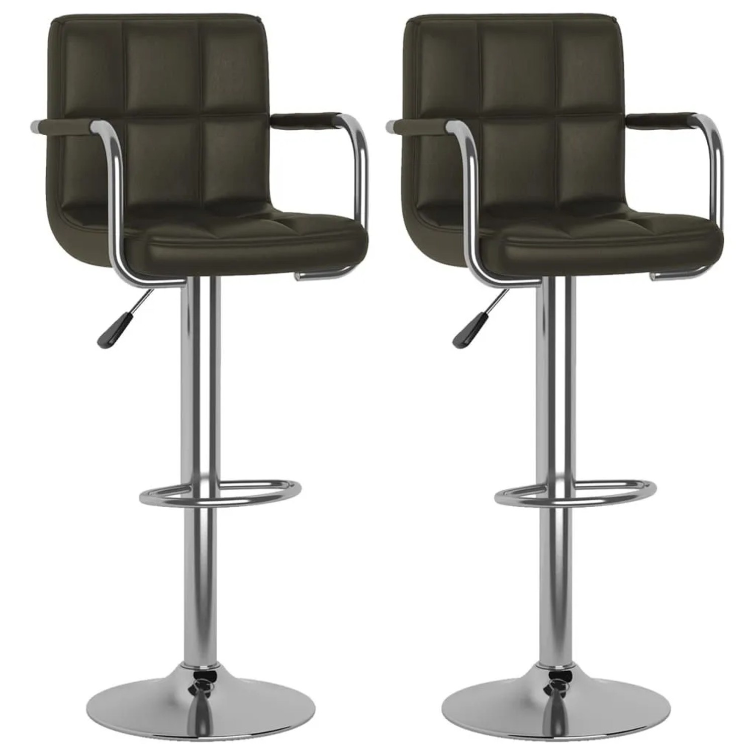 vidaXL Barhocker 2 Stk Braun Kunstleder 334596