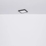 Quadratische, schwarze LED-Deckenleuchte Lasse von Globo, 217x217x17 mm. Moderne Deckenlampe mit einstellbarer Lichtfarbe.