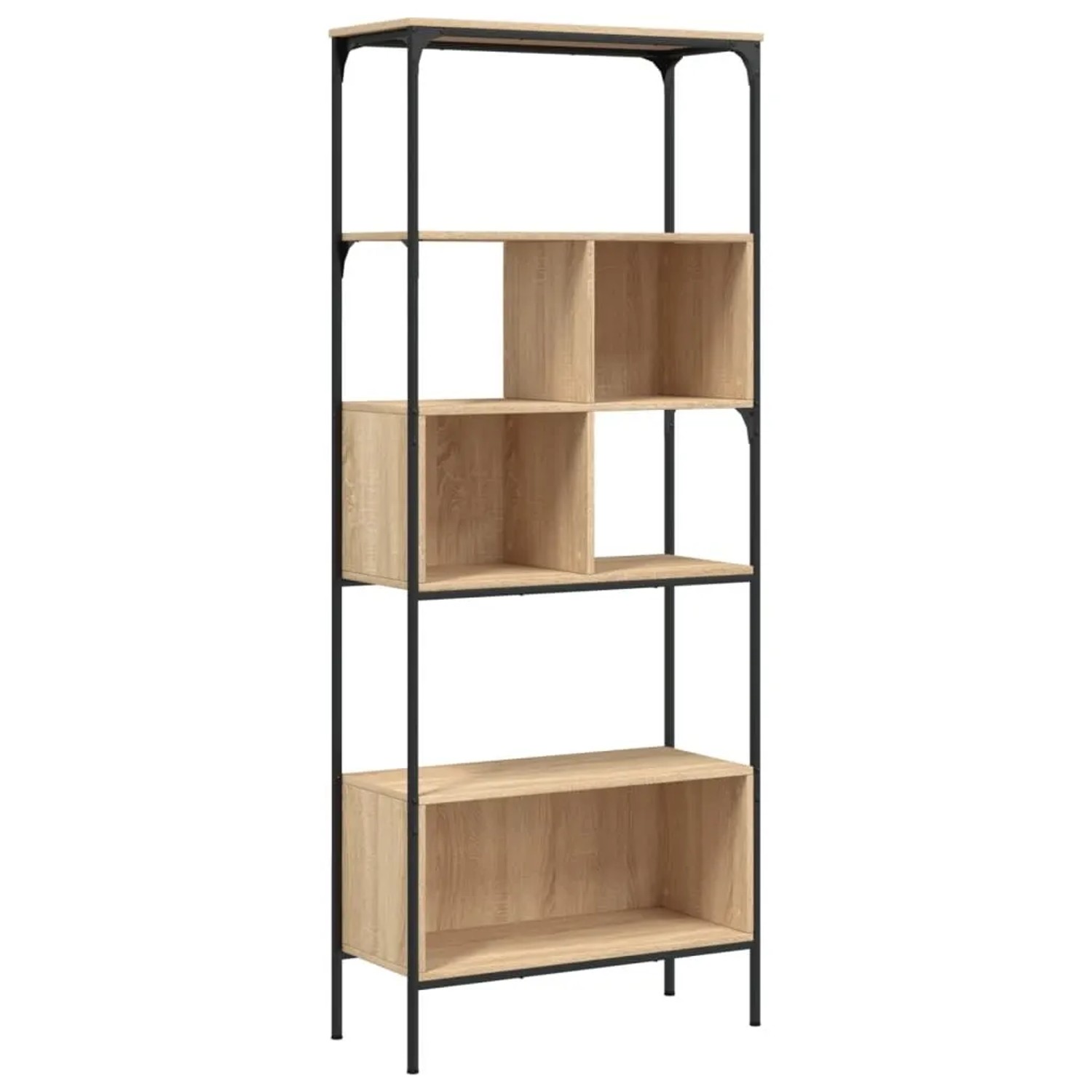 vidaXL Bücherregal 5 Böden Sonoma-Eiche 76x33x188,5 cm Holzwerkstoff 839004 günstig online kaufen