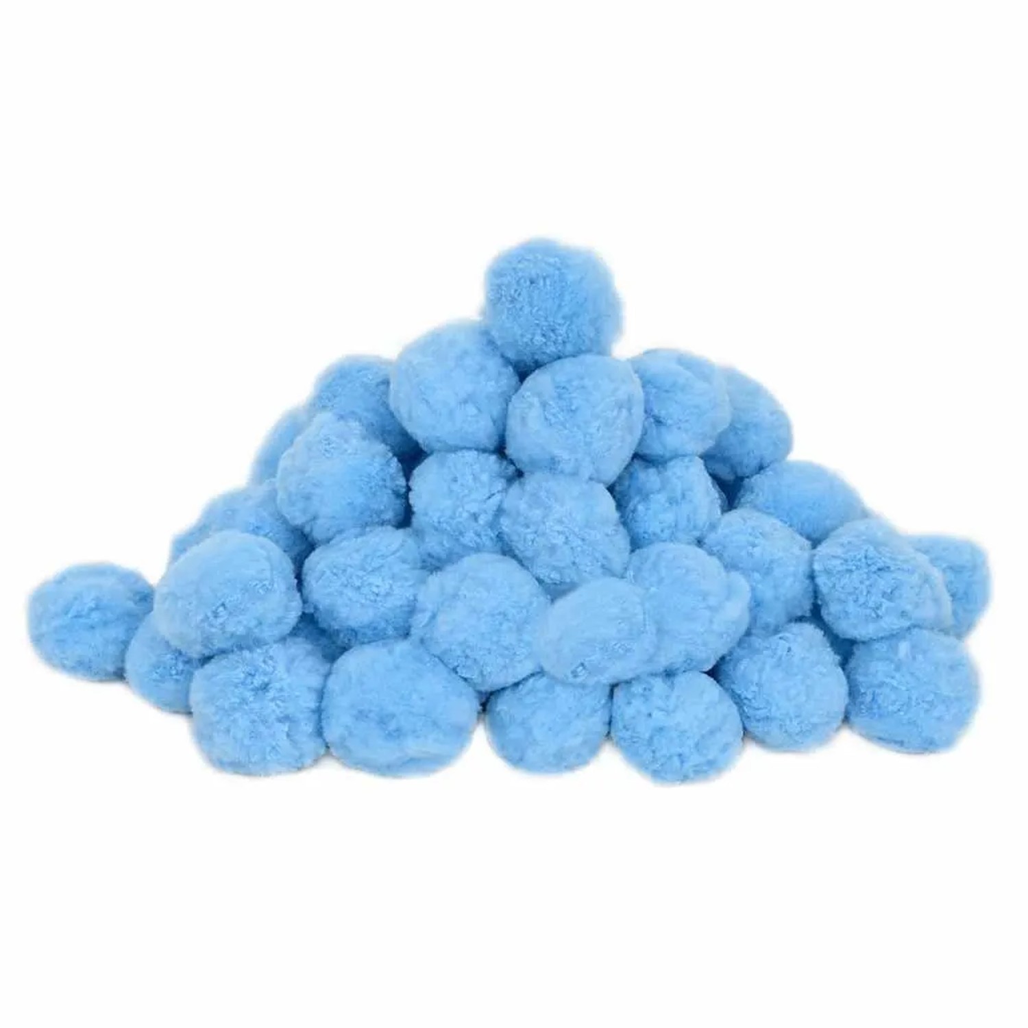 Blaue Pool-Filterbälle aus Polyethylen, 2100 g, für sauberes Poolwasser.