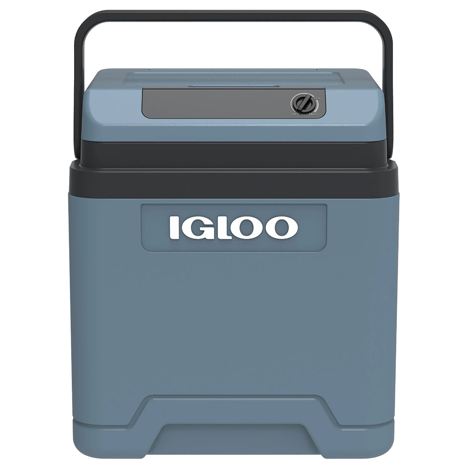 Eisblaue Igloo Kühlbox IE27, 26 l, thermoelektrisch, mit Tragegriff. Ideal für Camping und unterwegs.