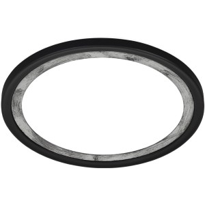 Brilo LED-Panel Slim Deco, 18 W, schwarz-silber, ultraflaches Design mit Hintergrundbeleuchtung.
