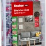 Fischer Meister-Box Wohnraum, 132-teiliges Dübelset in transparenter Kunststoffbox.
