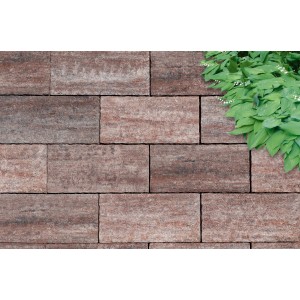 Diephaus Terrassenplatten Lynn Muschelbeige, 48x24 cm, mit gewellter Struktur und farblichen Nuancen.