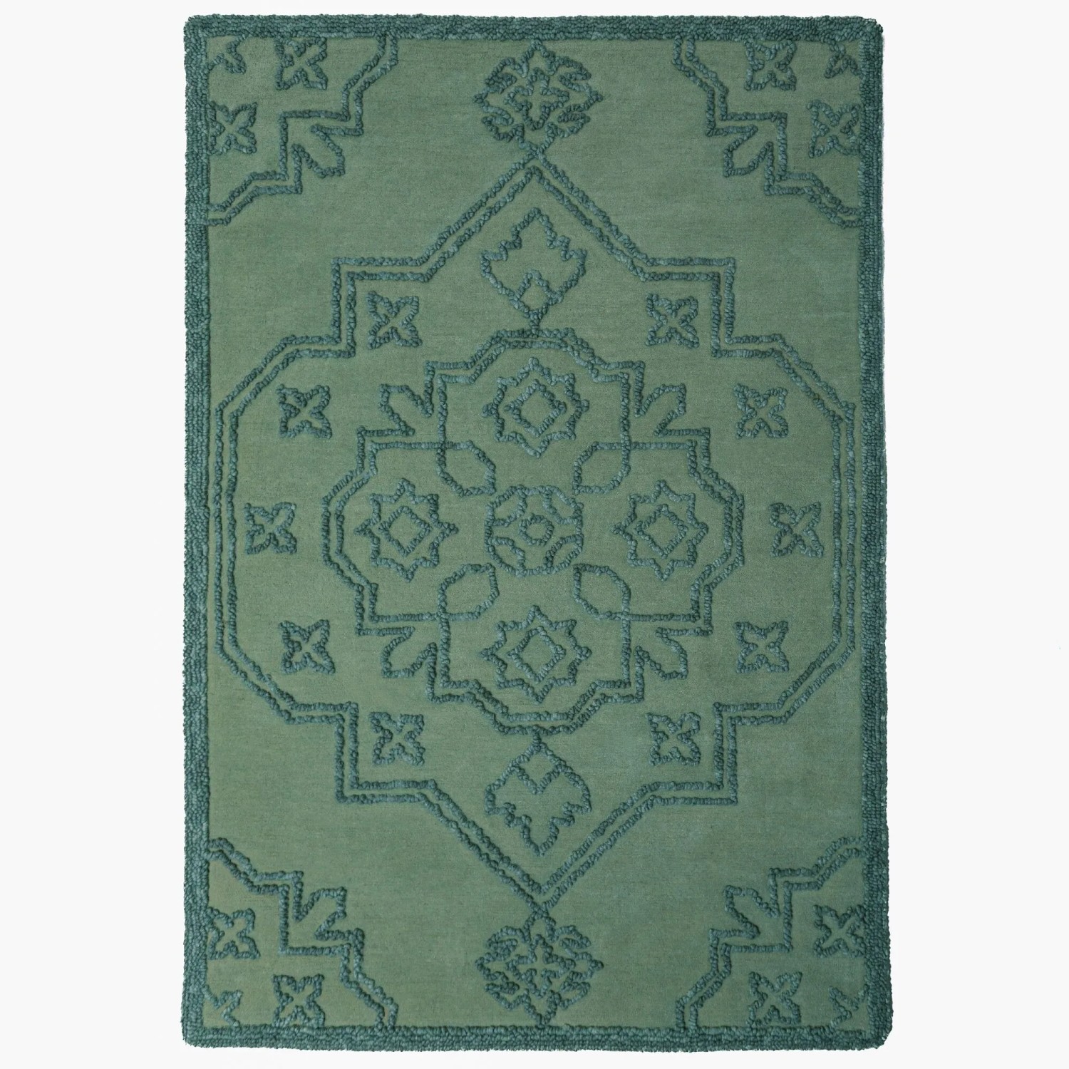 Flair Rugs Wollteppich Sable Vintage 160 cm x 230 cm Blau