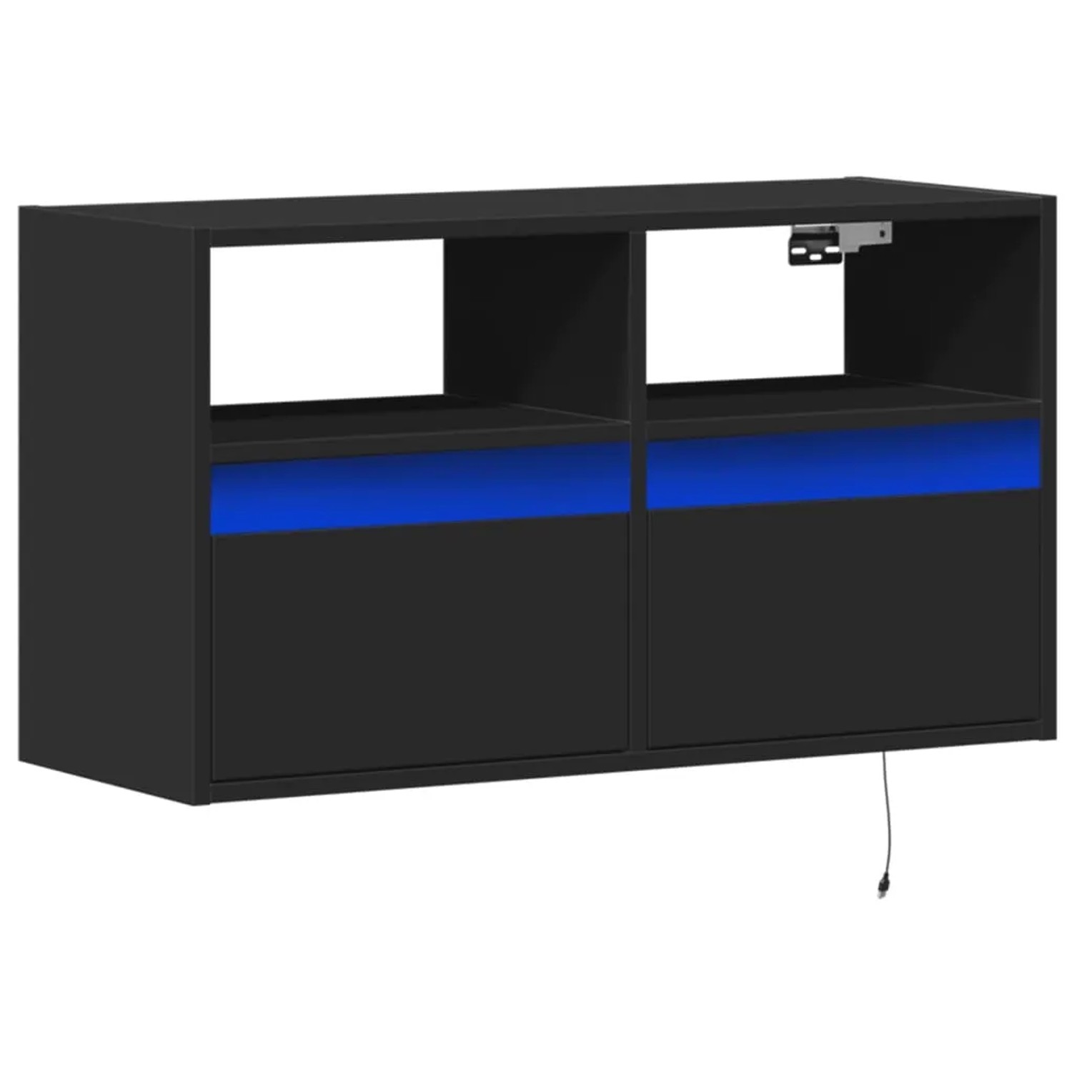 vidaXL TV-Wandschrank mit LED-Beleuchtung Schwarz 80x31x45 cm 852328 günstig online kaufen