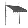 DELUKE Klemmmarkise SCHRABO 250cm Ohne Bohren HöhenVerstellbar Anthrazit Polyester Markise Terrasse Balkonmarkise Sonnenschutz UV-Beständig