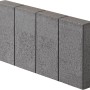 Anthrazitfarbener Rechteck Palisadenrandstein aus Beton, 6x25x50 cm, für Beet- und Wegeinfassung.