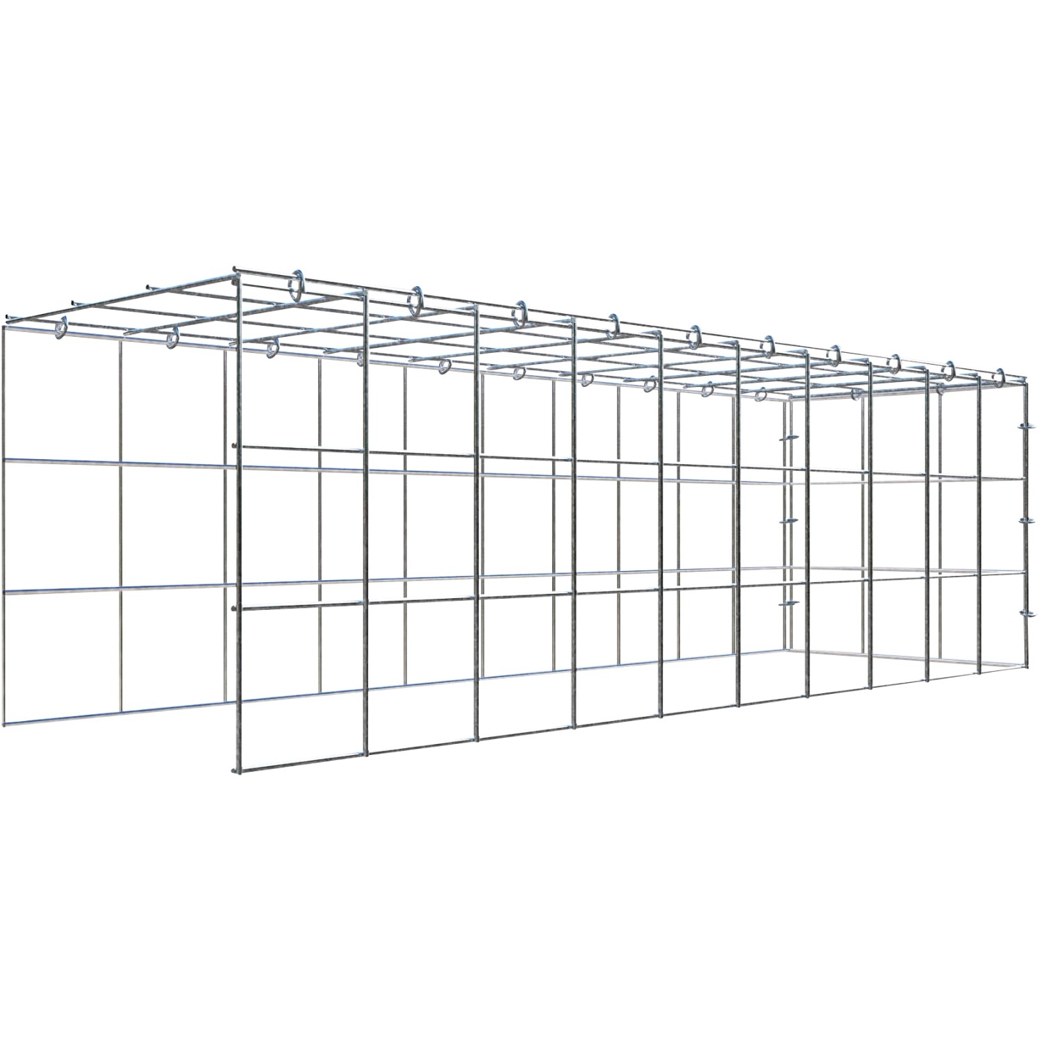 Gabiona C-Ring-Gabione-Anbaukorb Typ 4 30 x 100 x 30 cm Maschenw 10 x 10 cm