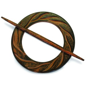 Gardinia Dekoring Rund Holz Wenge 12 cm für Stilgarnituren, Detailaufnahme.