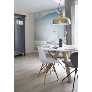 ESTAhome Fototapete Segelboot Blau im Esszimmer, maritime Wandgestaltung.