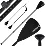 Schwarzes 24MOVE SUP Paddel aus Aluminium, 210 cm, für Stand Up Paddling.