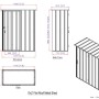 Technische Zeichnung Duramax Metall-Gerätehaus Easy 1,5x0,6m, Anthrazit, Gerätehaus mit Maßen.