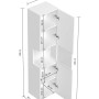 Posseik Bad Hochschrank Limes, 150 cm, Grafit, mit offenen und geschlossenen Fächern, Maße.