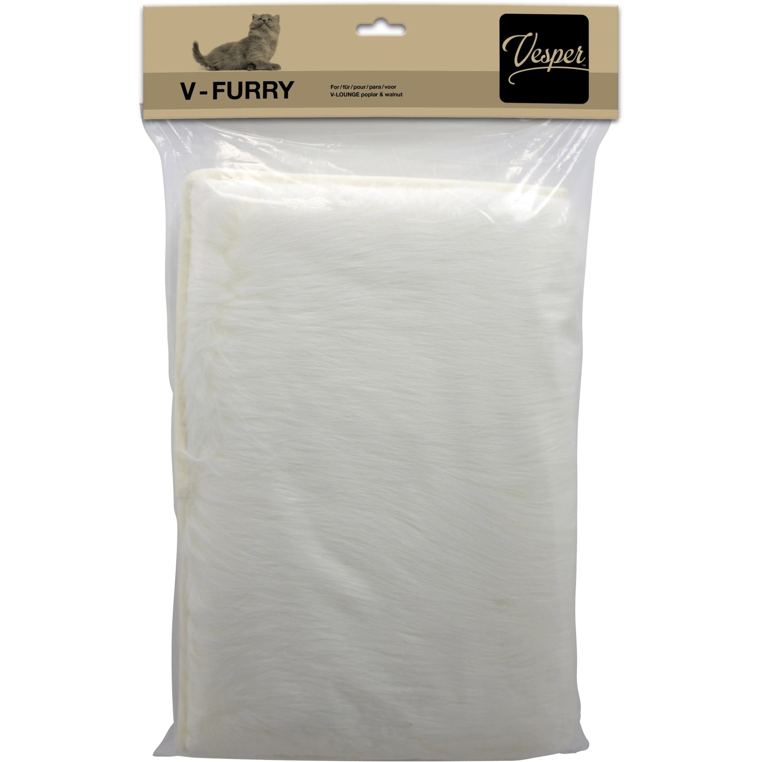 Vesper Kratzbaum-Ersatzkissen, weiß, 38x50cm, aus weichem Kunstfell für High Lounge Kratzbäume.