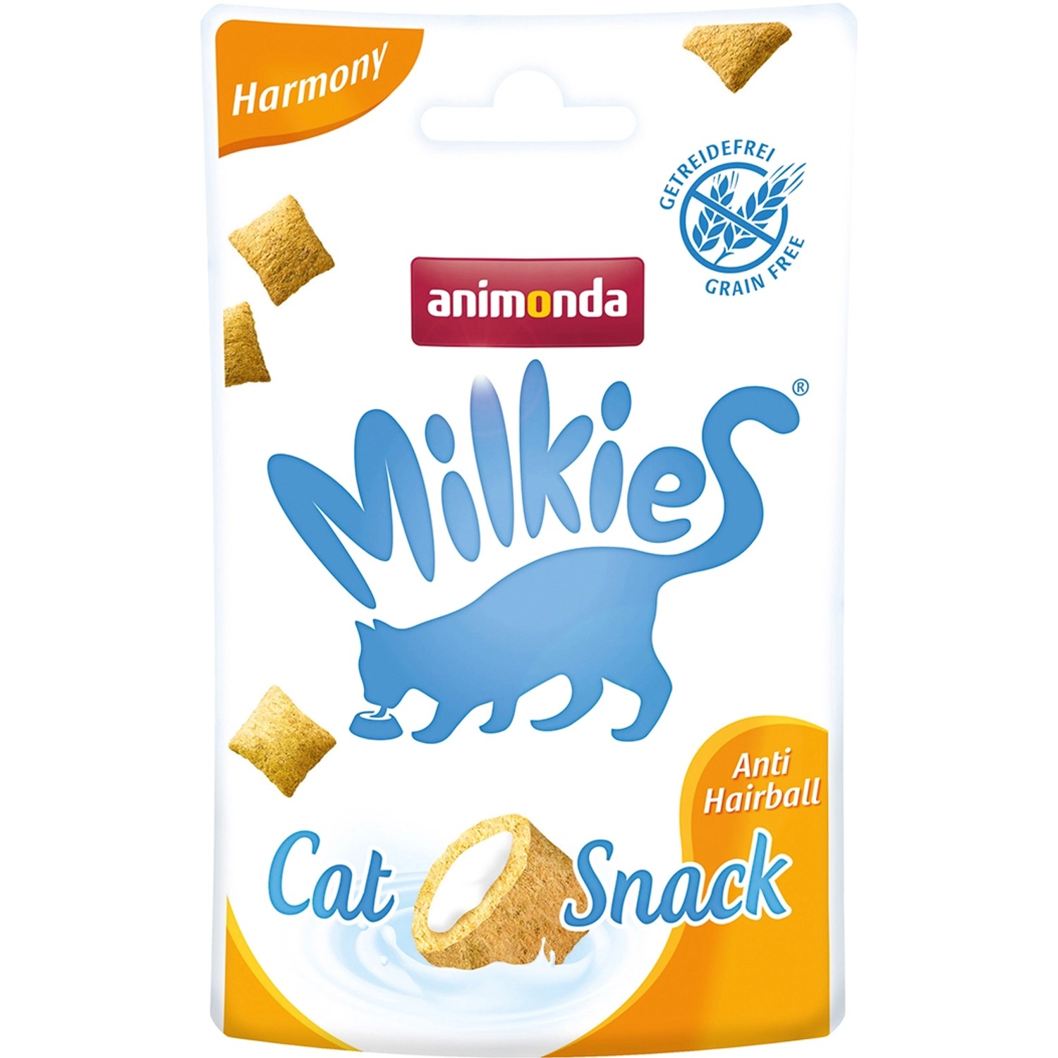 Animonda Katzensnack Milkies Knusperkissen Hamony Anti Hairball 30 g