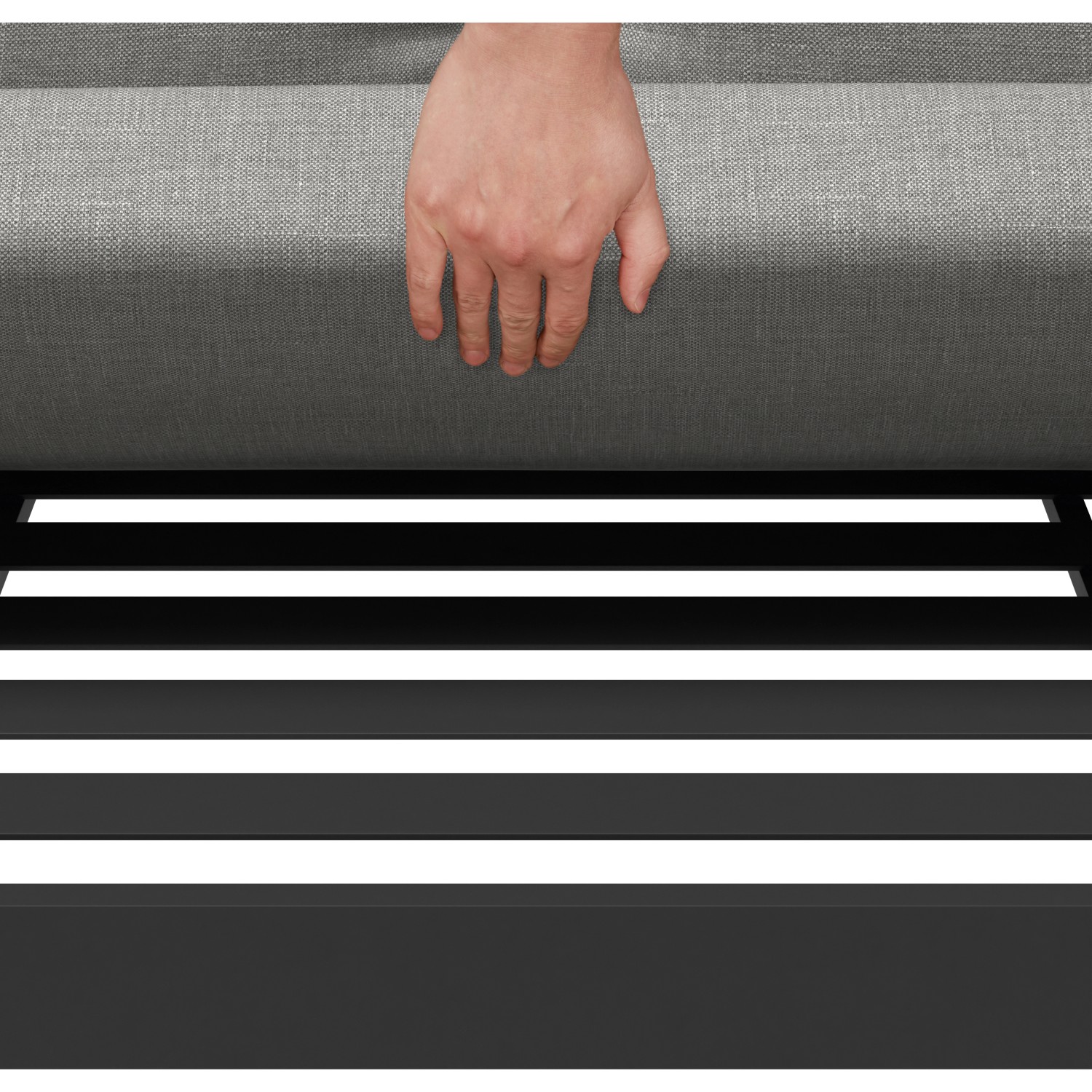LoungeSet Lipson 3teilig aus Akazienholz und Aluminium Grau kaufen