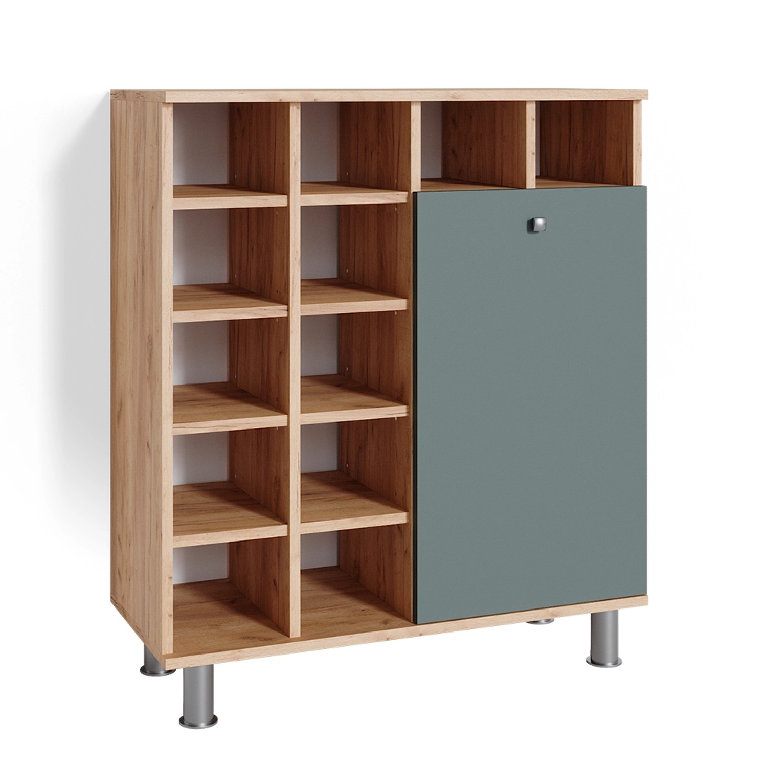 Thumbnail - Vicco Badschrank Fynn Grün/Goldkraft Eiche 79 x 92 cm