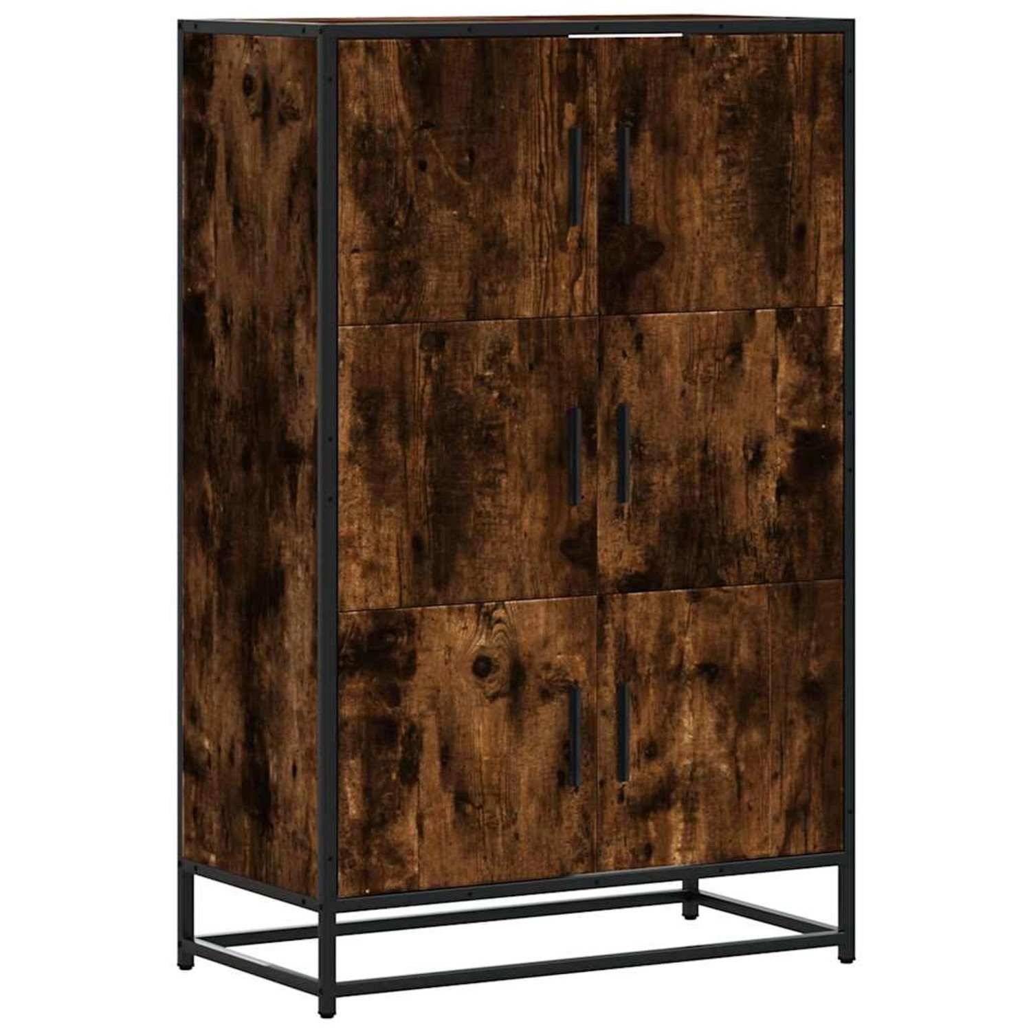 vidaXL Highboard Räuchereiche 68x35x106,5 cm Holzwerkstoff Metall 849071 günstig online kaufen