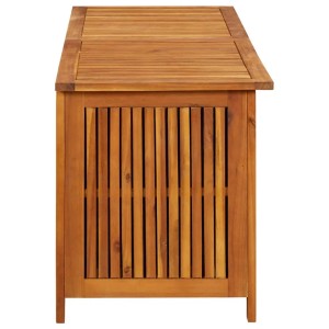 VidaXL Gartenbox aus Akazienholz, 150x50x58 cm, ideal zur Aufbewahrung von Gartenutensilien und Kissen.