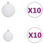 Weiße Weihnachtskugeln, 3/4/6cm, 120er Set für künstlichen Weihnachtsbaum