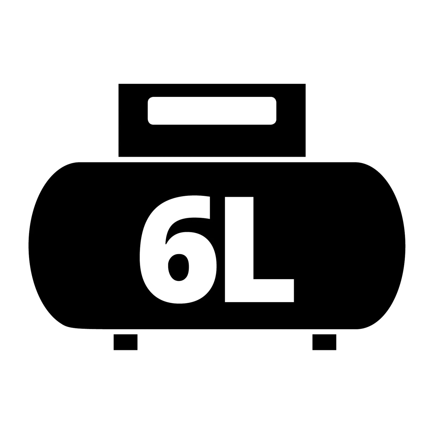 Symbolbild: 6L Tankvolumen des Einhell Kompressor TC-AC 190/6/8 Ölfrei