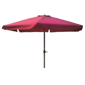 Burgundroter Lex XL Alu Sonnenschirm Ø 3m mit Kurbel und Aluminiumgestänge.