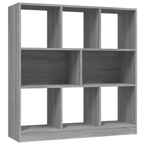 VidaXL Bücherregal, Grau Sonoma, Holzwerkstoff, mit 8 Fächern für Bücher und Deko.