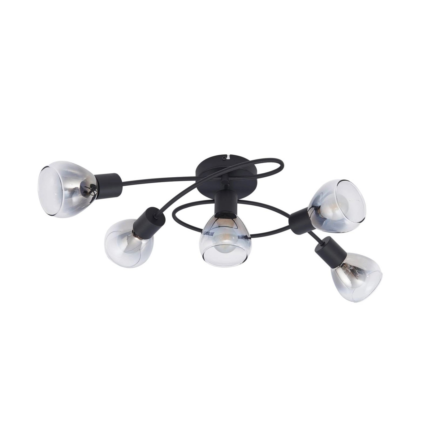 Lindby Deckenlampe Pendura 10031156 Modern in Alu aus Glas 5-flammig E14 Wo günstig online kaufen