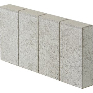 Grauer Rechteck Palisadenrandstein (6x25x50 cm) aus Beton für Beet- und Flächeneinfassung.
