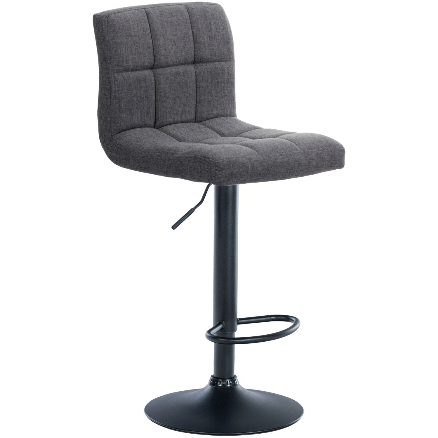 CLP Barhocker Calma Stoff Hellgrau/Schwarz