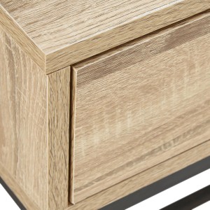 Bessagi Home Konsolentisch Giorgia Eiche/Schwarz MDF