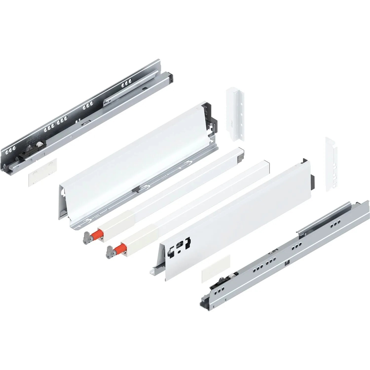 Blum C-Reling Tandembox antaro Vollauszug 400 mm 30 kg Seidenweiß 1 Paar
