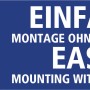 Symbol für einfache Montage des tesa Magnetvorhangs ohne Werkzeug.