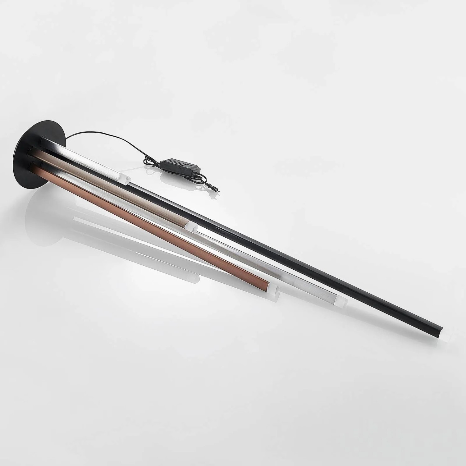 Lucande LED Stehlampe Stoika 9918008 Dimmbar Modern in Schwarz aus Metall 5-flammig Wohnzimmerleuchte_9