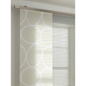Gardinia Gardinenstange Luxor, Stahl-gebürstet, 160 cm mit Vorhang und Jalousie.