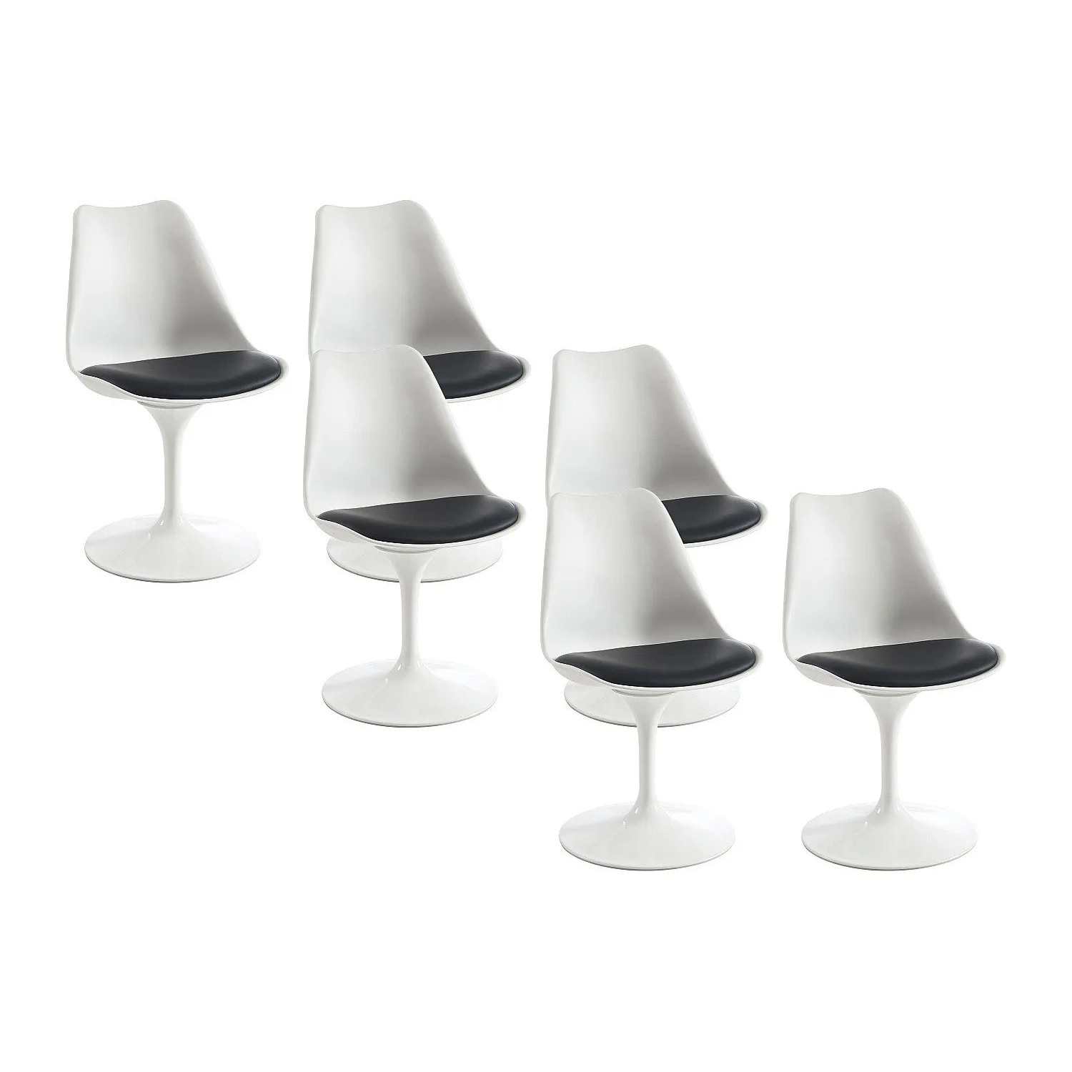 Vente-unique Stuhl Xafy Schwarz  Weiß 49 cm