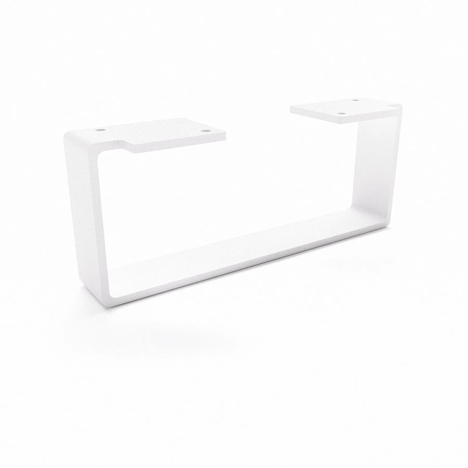 HEVVA Möbelbein LUXEMBURG 10 cm Hoch 25 cm Tief 1 Fuß Weiß
