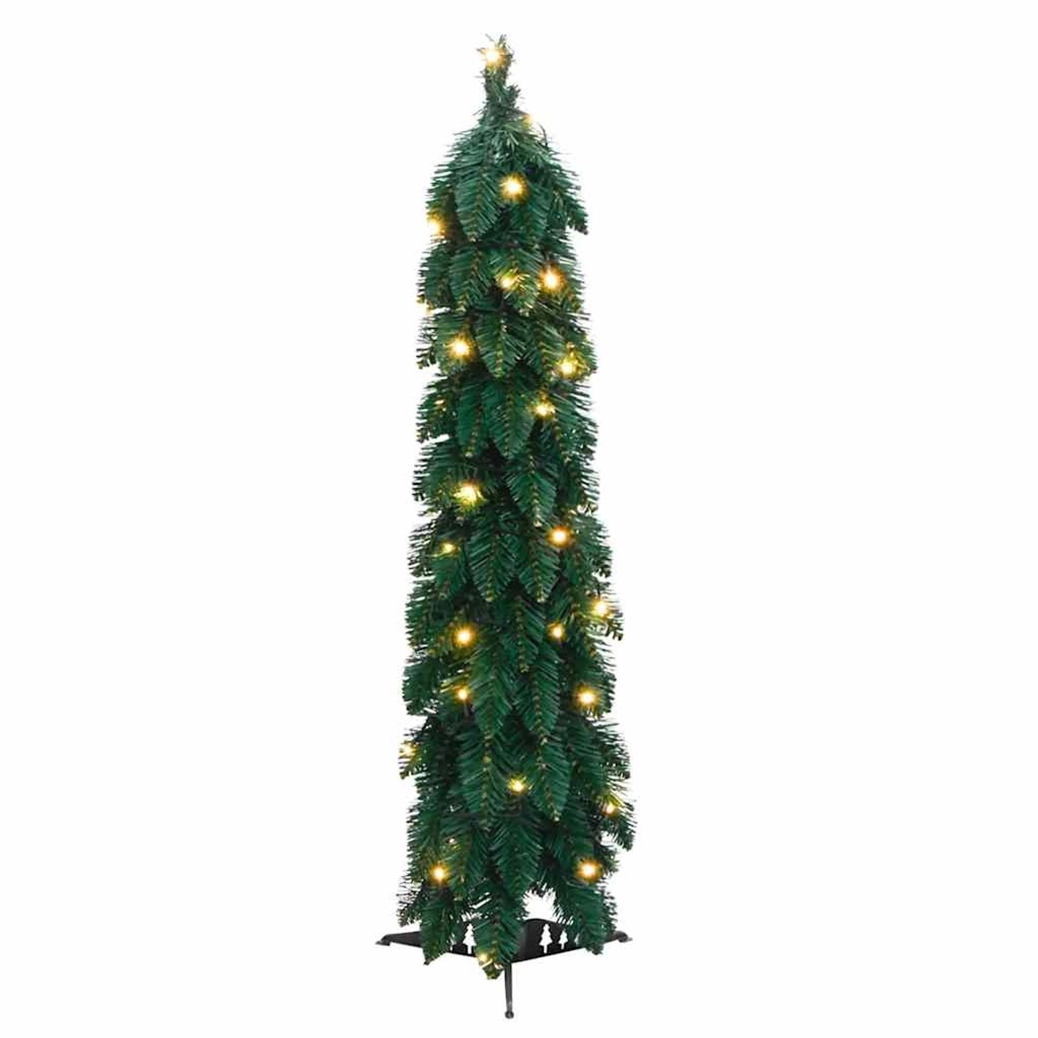 vidaXL Künstlicher Weihnachtsbaum mit Beleuchtung 45 LEDs 90 cm 357689