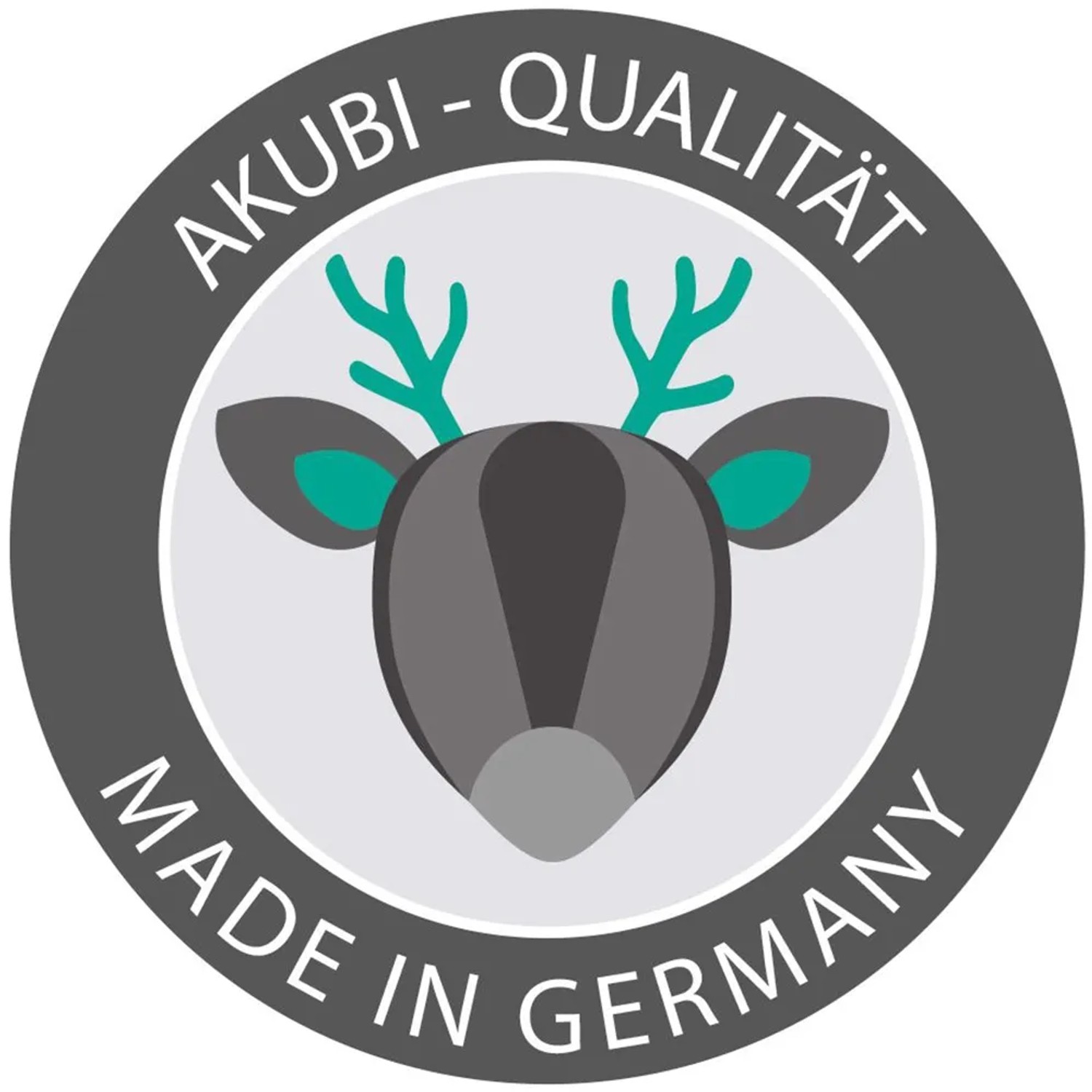 Akubi Qualitäts-Siegel: Hirsch-Symbol "Made in Germany" für Karibu Stelzenhaus Fidel.
