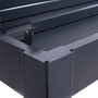 Detailansicht der grauen Cazeboo Piana Bioklimatischen Pergola (4x3m) aus Aluminium.