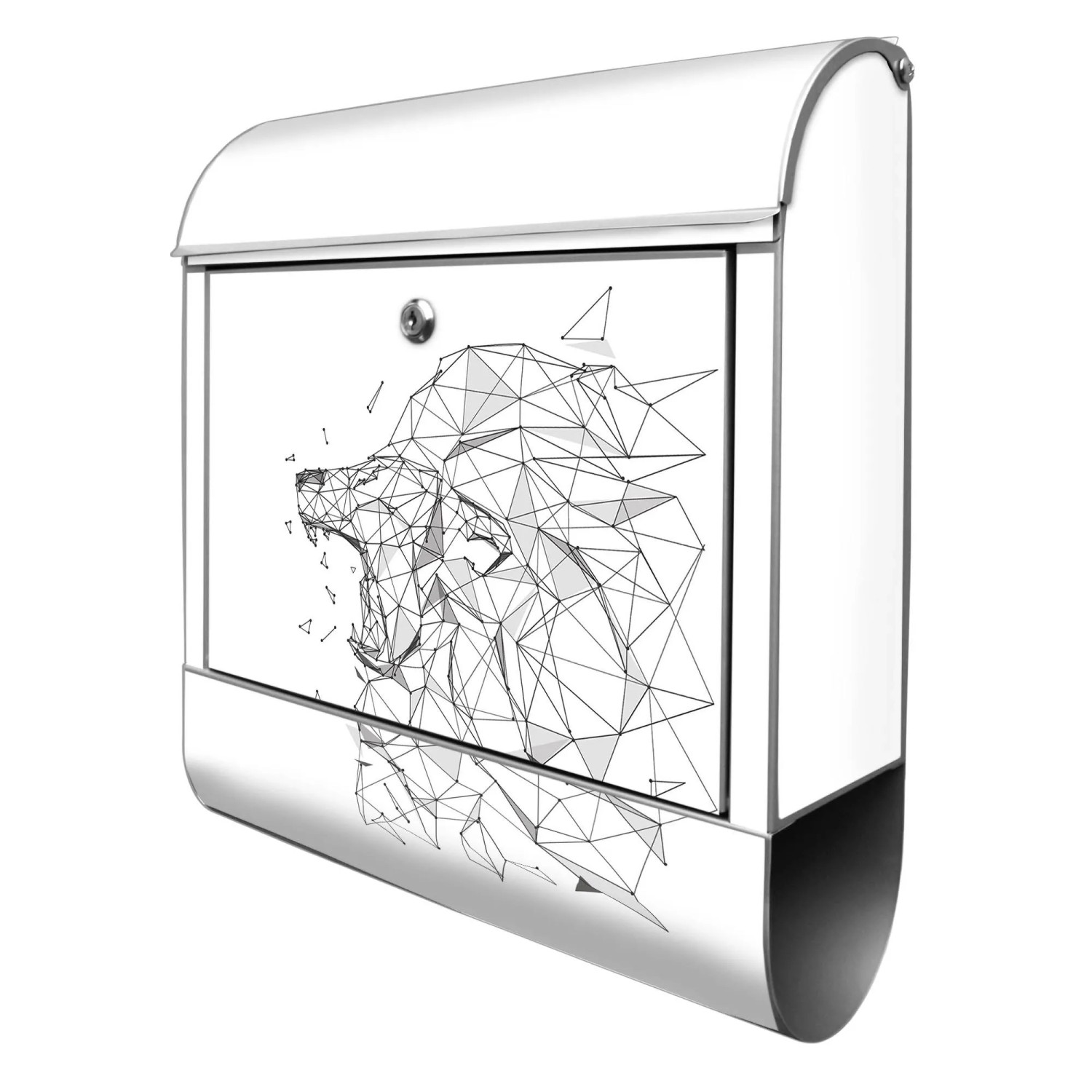 Banjado Design Briefkasten Silber Pulverbeschichtet 39x47x14cm 2 Schlüssel günstig online kaufen